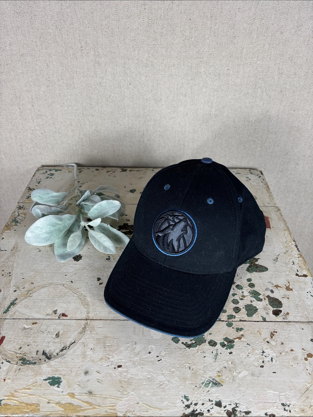 NBA > Minnesota Timberwolves Black Embroidered Logo Cap
